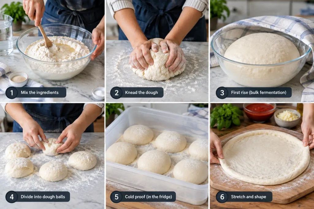 Ooni pizza dough preparation steps