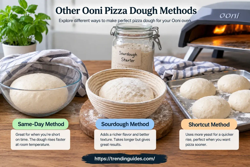Different Ooni pizza dough methods