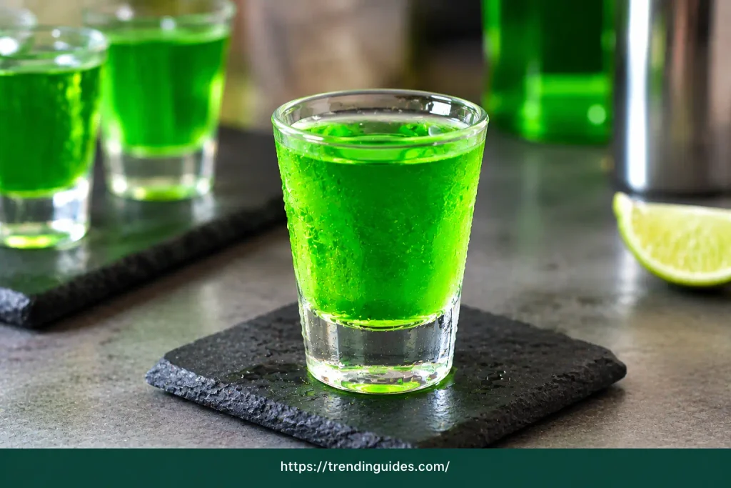 Green liquid marijuana shot