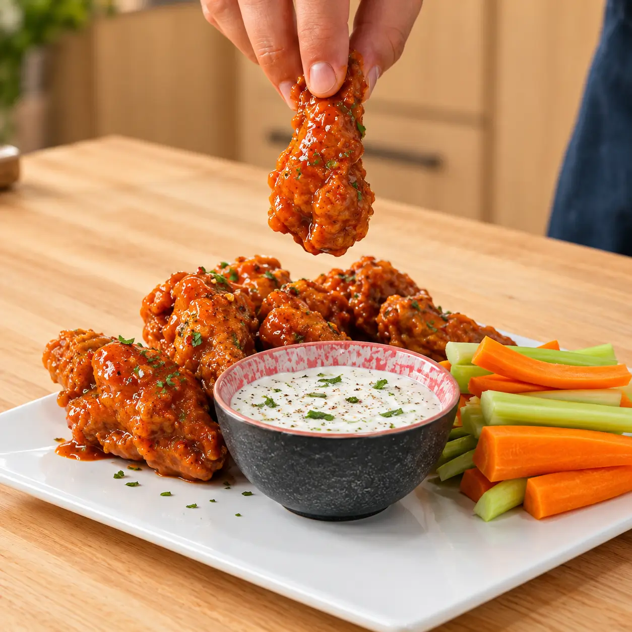 Crispy Buffalo Wings Recipe (Double-Fried)