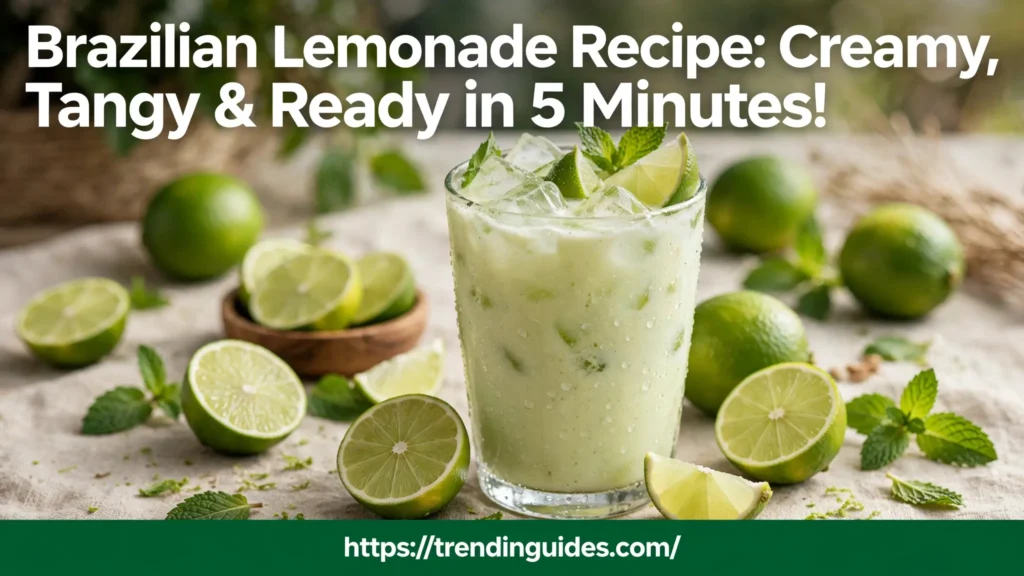 Brazilian Lemonade Recipe — creamy, tangy and ready in 5 minutes